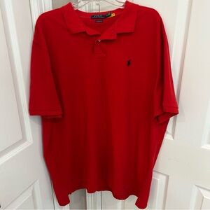Polo Ralph Lauren Men's XXL Bright Red‎ Short Sleeve Polo Shirt Classic Fit NWOT